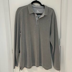 Tommy Bahama Long Sleeve Shoreline Surf Golf Polo Shirt